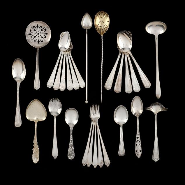 an-assorted-grouping-of-american-sterling-silver-flatware
