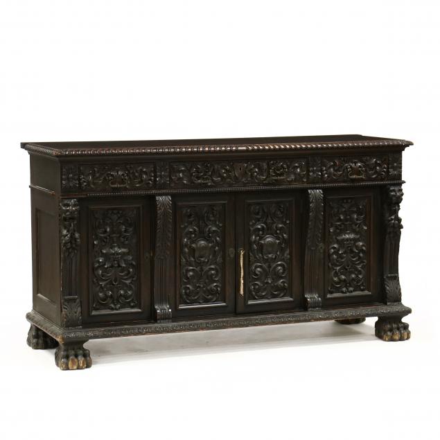 renaissance-revival-carved-oak-buffet