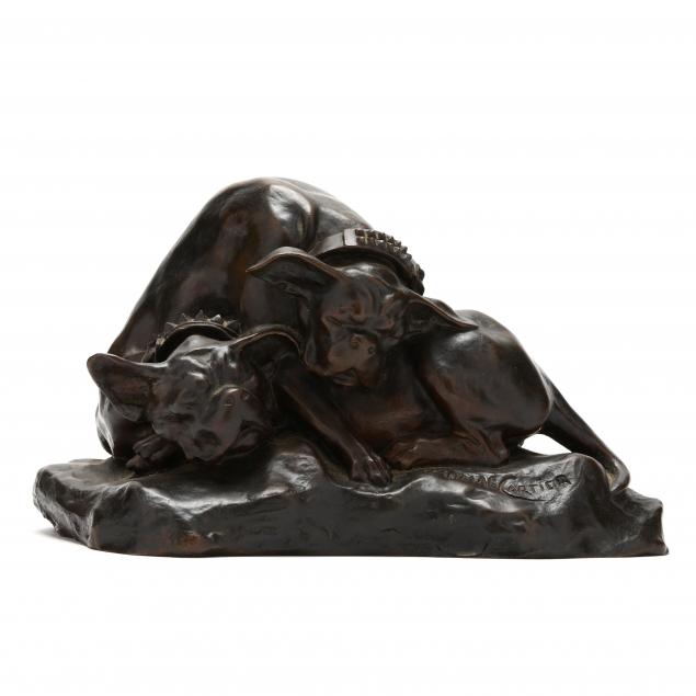 after-thomas-cartier-french-1879-1943-bronze-of-two-sleeping-bulldogs