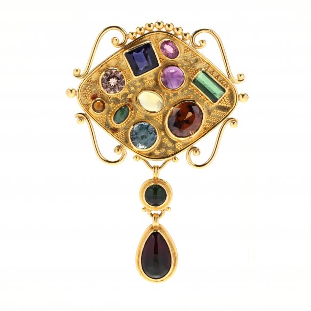 high-karat-gold-and-gem-set-pendant-enhancer-luna-felix