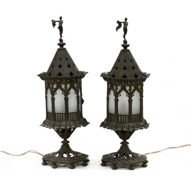 pair-of-gothic-revival-bronze-lanterns