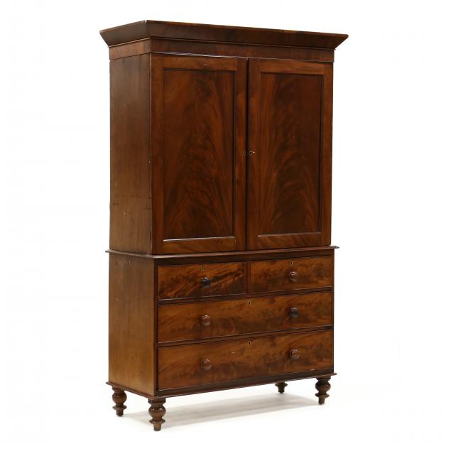 antique-english-mahogany-linen-press