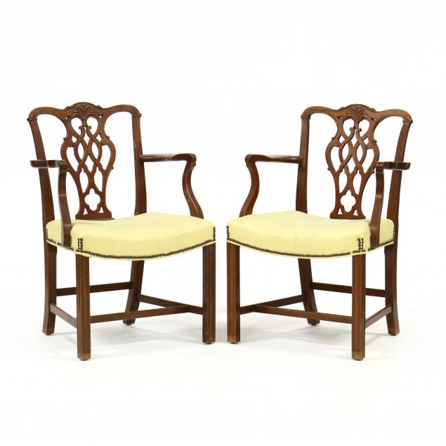 pair-of-chippendale-style-carved-mahogany-armchairs