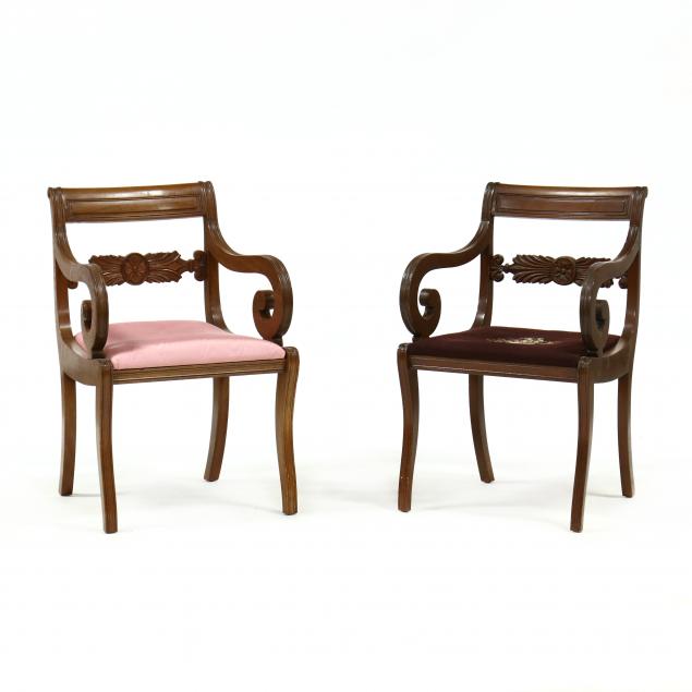 near-pair-of-carved-mahogany-armchairs