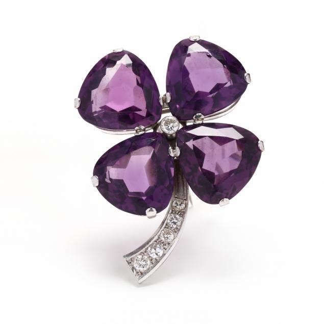 white-gold-amethyst-and-diamond-brooch