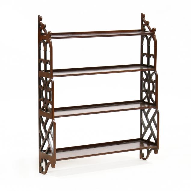 chippendale-style-mahogany-hanging-shelf