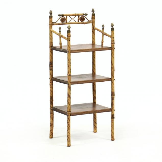 antique-english-diminutive-burnt-bamboo-bookshelf