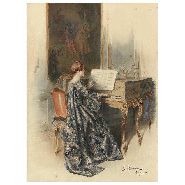 bernard-louis-borione-french-b-1865-woman-at-a-pianoforte