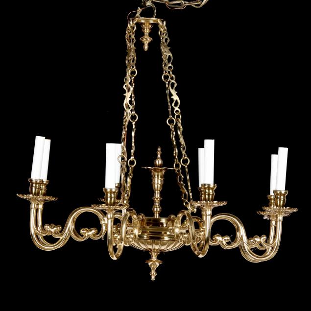vintage-brass-eight-light-chandelier