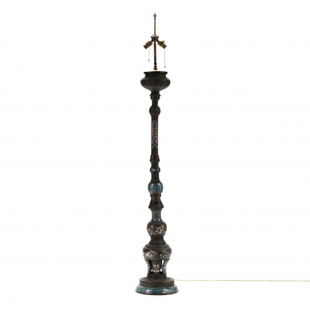 a-chinese-champleve-enameled-bronze-floor-lamp