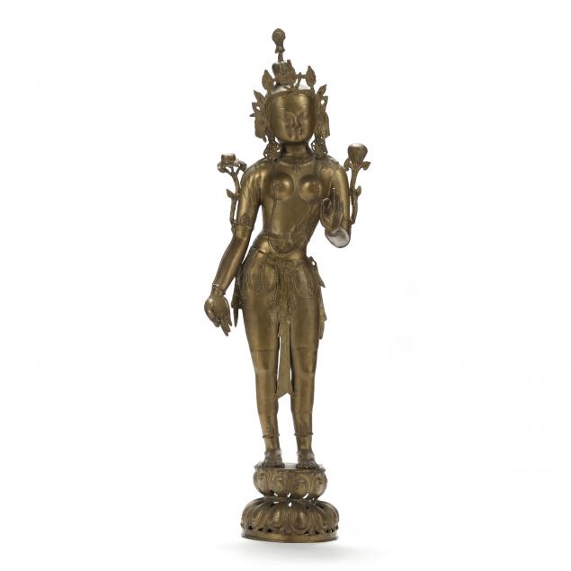a-vintage-brass-bodhisattva-sculpture