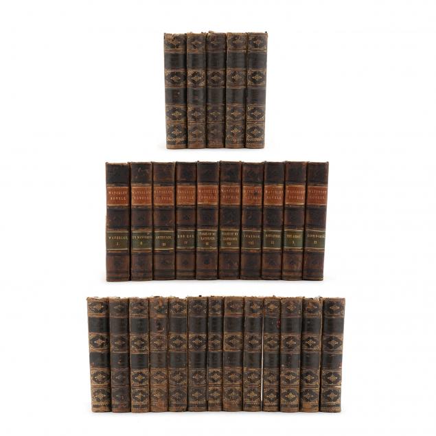 sir-walter-scott-two-partial-sets-consisting-of-28-waverly-novels