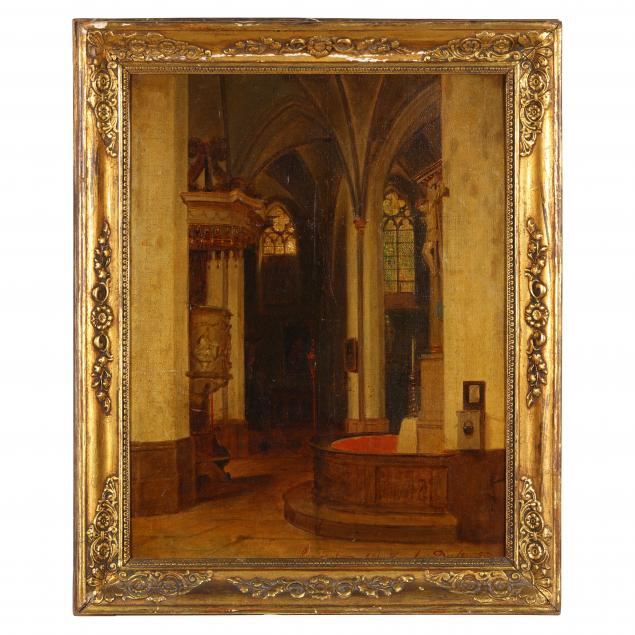 continental-school-19th-century-interior-of-a-gothic-church