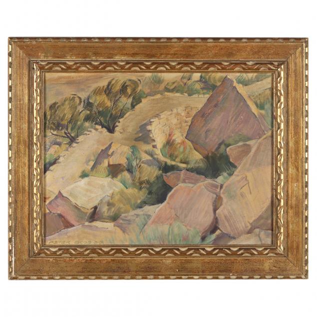 peter-blos-german-american-1903-1986-southwestern-cubist-landscape