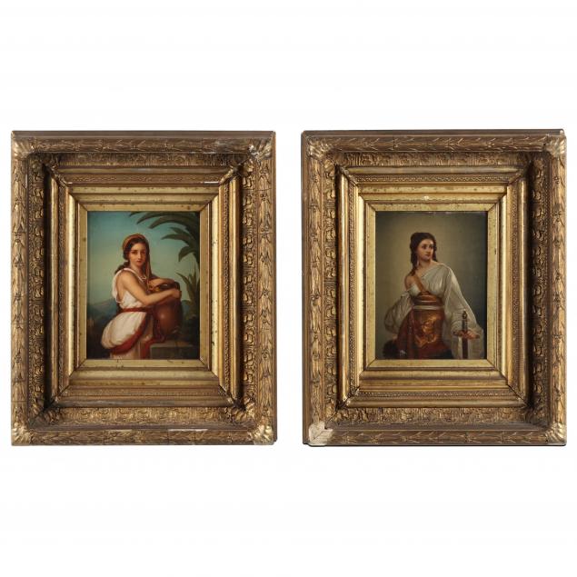 two-antique-continental-school-figural-paintings