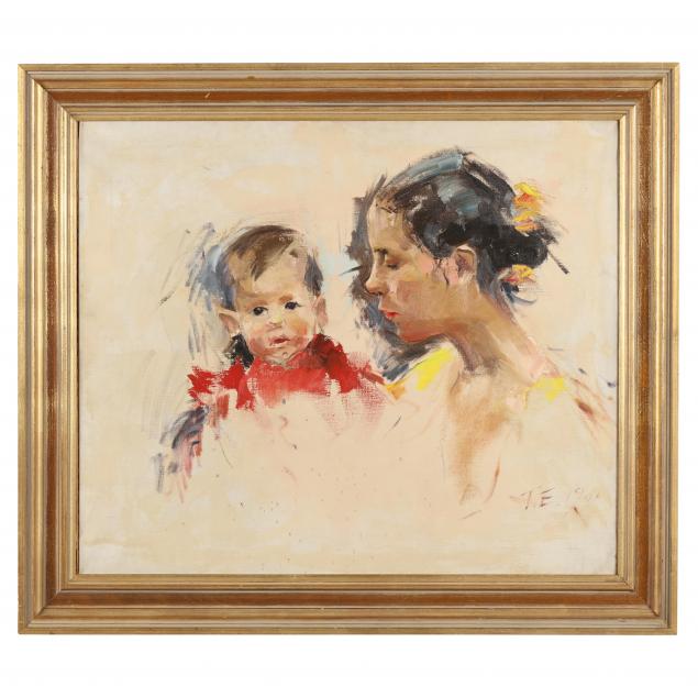 an-early-20th-century-portrait-sketch-of-a-mother-and-child