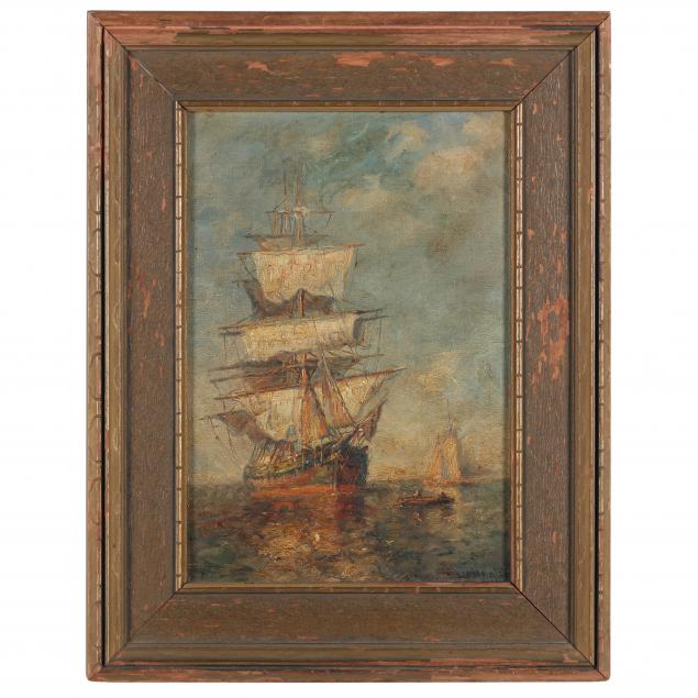 a-vintage-maritime-painting-of-a-ship-in-full-sail