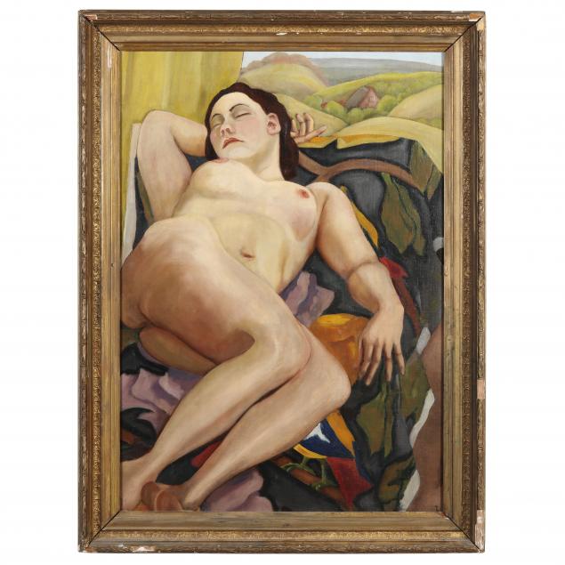 vintage-painting-of-a-reclined-nude