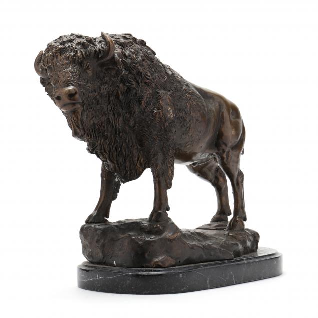 bronze-sculpture-of-an-american-bison