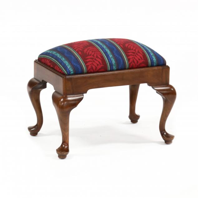 henkel-harris-queen-anne-style-walnut-footstool