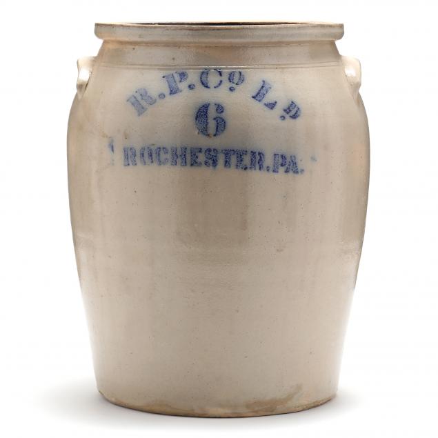 r-p-co-rochester-pa-stoneware-crock