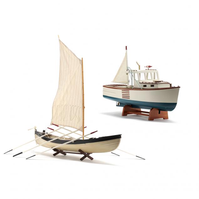 authentic-models-two-large-painted-wooden-model-boats
