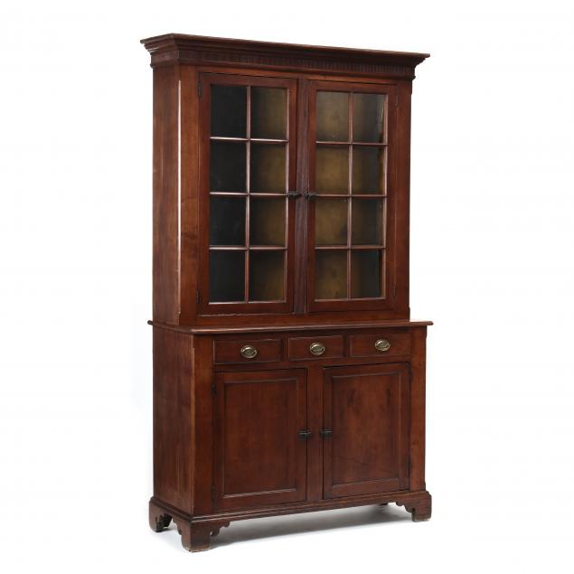 southern-chippendale-walnut-stepback-flat-wall-cupboard