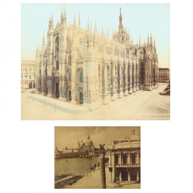 two-antique-photographs-of-venice-and-milan