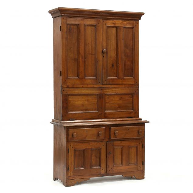 southern-walnut-step-back-secretary-bookcase