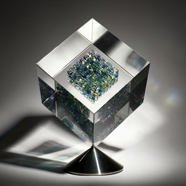 jon-kuhn-american-b-1949-i-blue-diamond-i-glass-sculpture