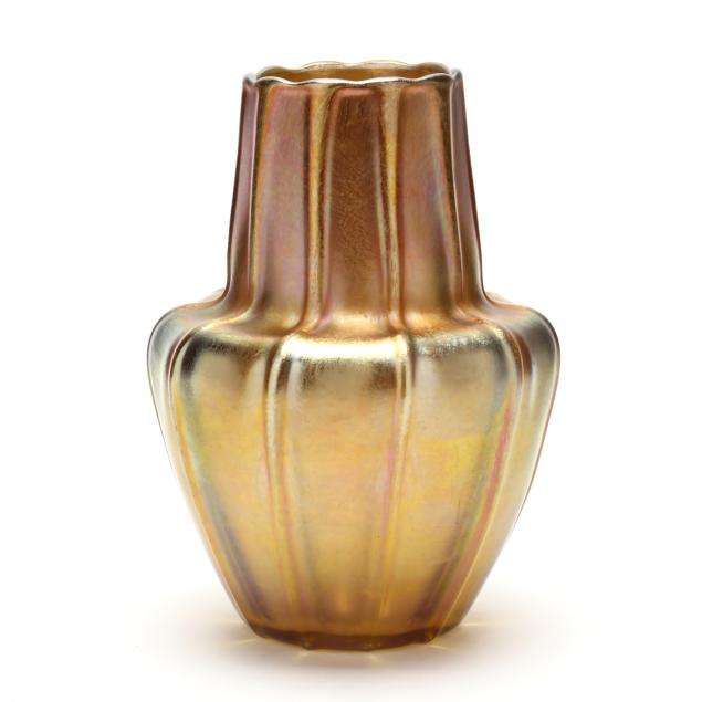 l-c-tiffany-favrile-ribbed-glass-vase