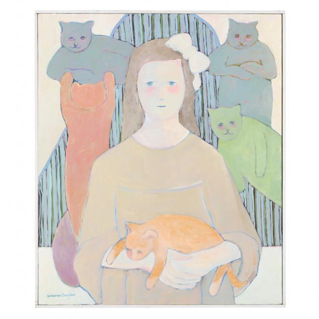 winona-crawford-nc-i-girl-with-bow-and-cats-i