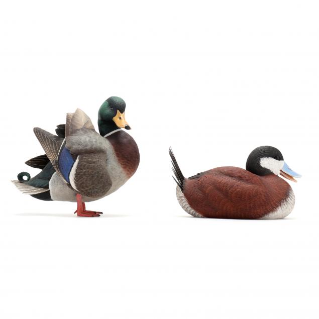 bob-havel-and-don-briddell-two-contemporary-duck-decoys