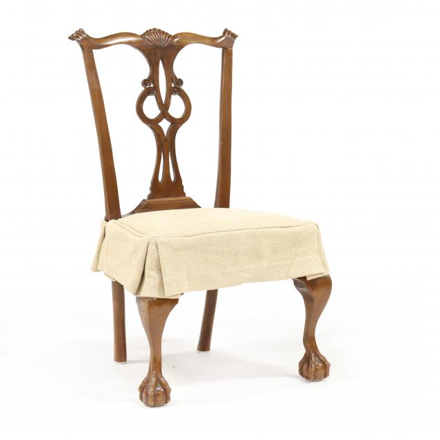 chippendale-style-bench-made-mahogany-side-chair