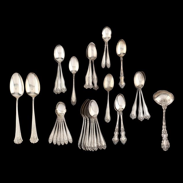 a-grouping-of-american-sterling-silver-flatware