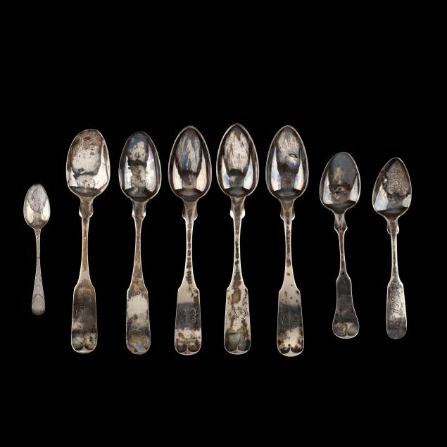 a-grouping-of-american-coin-silver-spoons