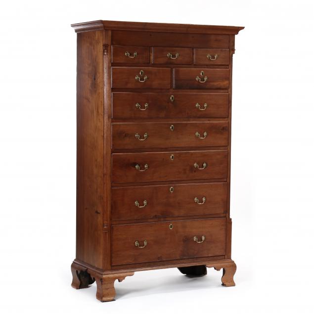 pennsylvania-chippendale-walnut-tall-chest-of-drawers