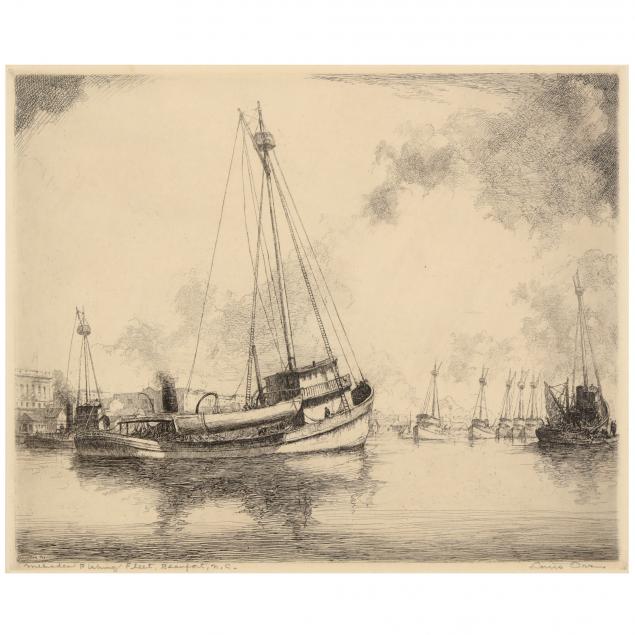 louis-orr-american-1879-1961-i-menhaden-fishing-fleet-beaufort-north-carolina-i