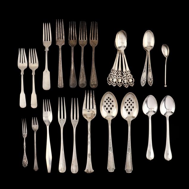 a-grouping-of-american-sterling-silver-flatware