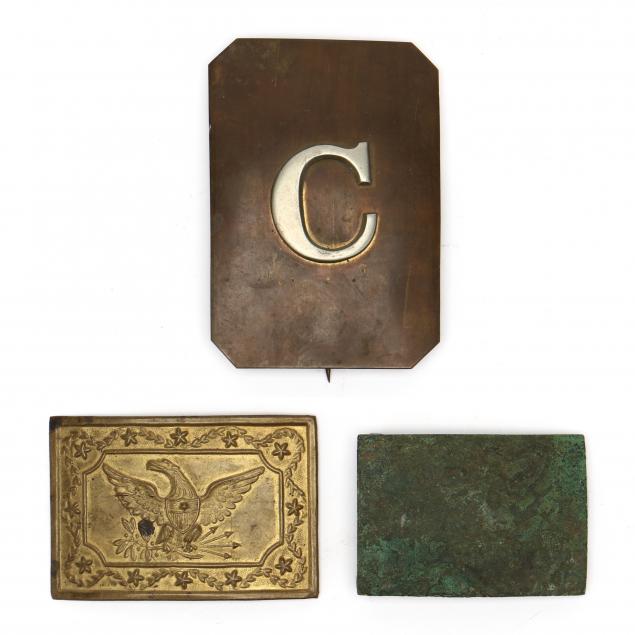 three-19th-century-american-militia-belt-plates