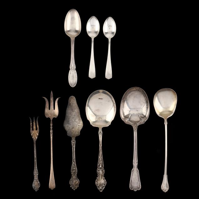 a-grouping-of-american-sterling-silver-flatware