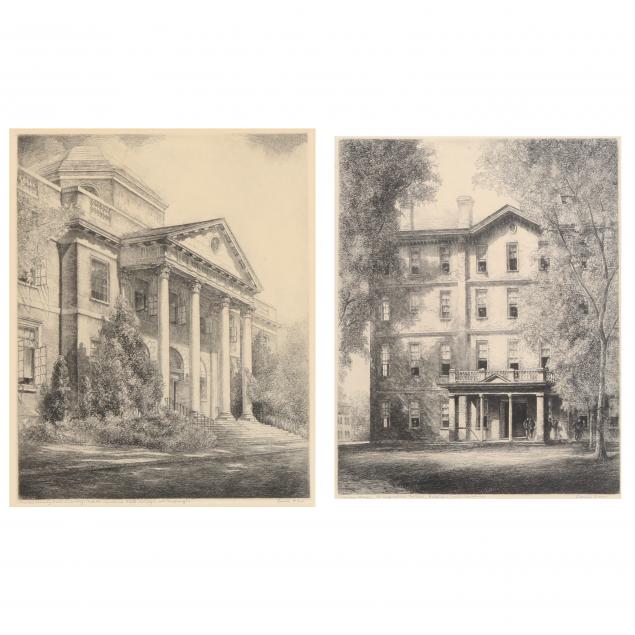 louis-orr-american-1879-1961-two-etchings-of-raleigh-landmarks