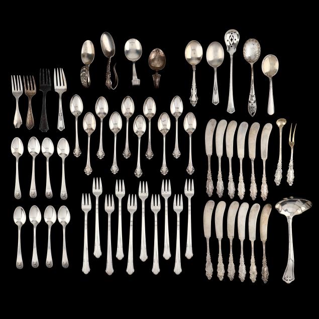 a-grouping-of-american-sterling-silver-flatware