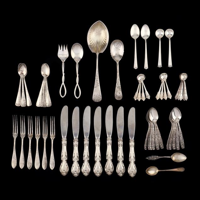 a-grouping-of-american-sterling-silver-flatware