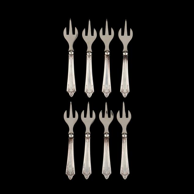 eight-manchester-i-doric-i-sterling-silver-handled-mango-forks