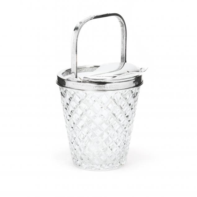 sterling-silver-cut-glass-ice-bucket