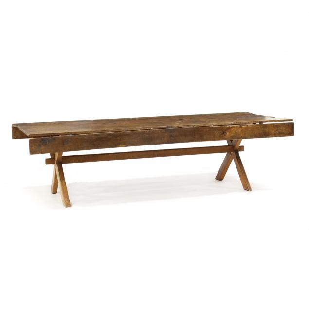 antique-nine-foot-sawbuck-harvest-table