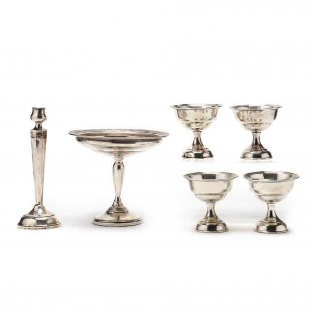 five-sterling-silver-compotes-and-candlestick