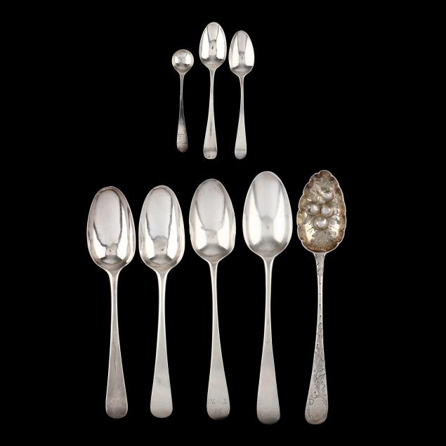 a-grouping-of-eight-bateman-family-george-iii-silver-spoons-including-hester-bateman