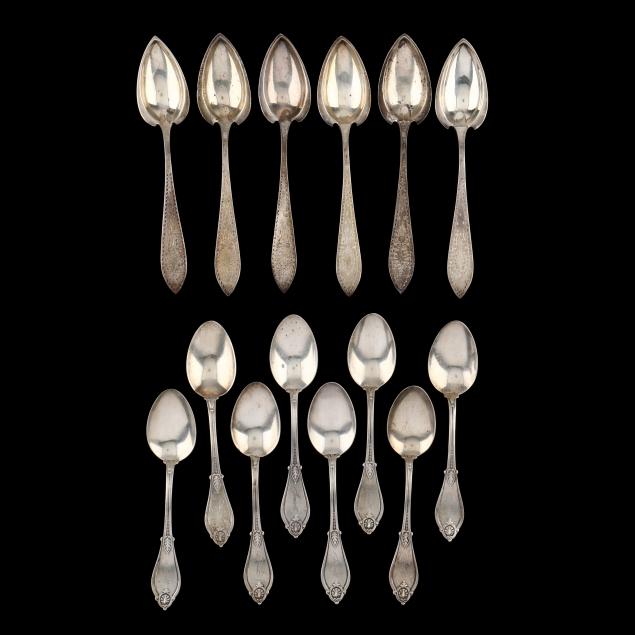 an-assembled-set-of-sterling-silver-teaspoons-and-grapefruit-spoons